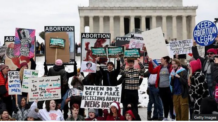 Women protest in Washington against Trump ahead of inauguration