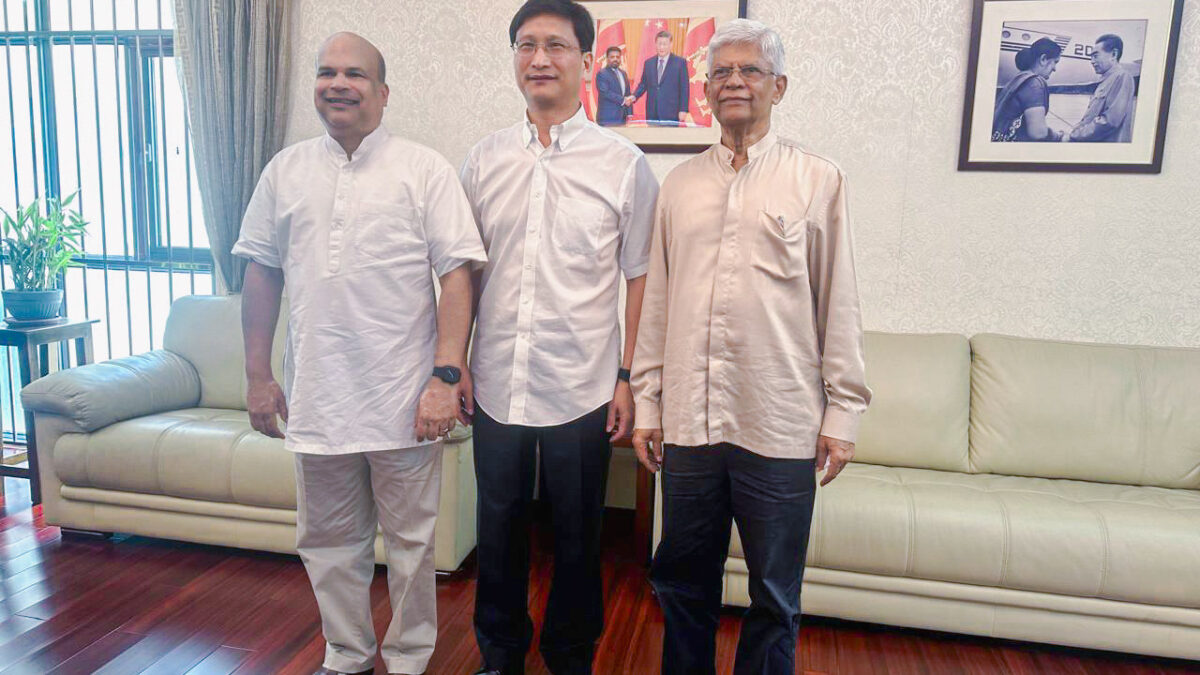 Chinese Ambassador in Sri Lanka and Pathfinder founder, discuss widening of China-Sri Lanka relations.